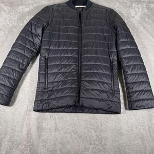 Outerknown Evolution Quilted Jacket Mens XS Black Puffer Bomber Full Zip Winter